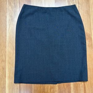 Kenneth Cole Charcoal Gray Retro Pencil Skirt